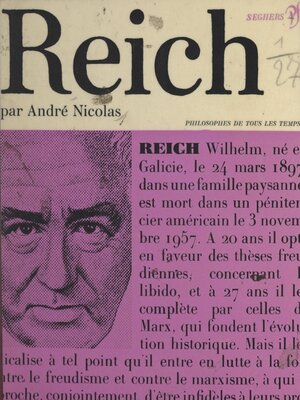 cover image of Wilhelm Reich